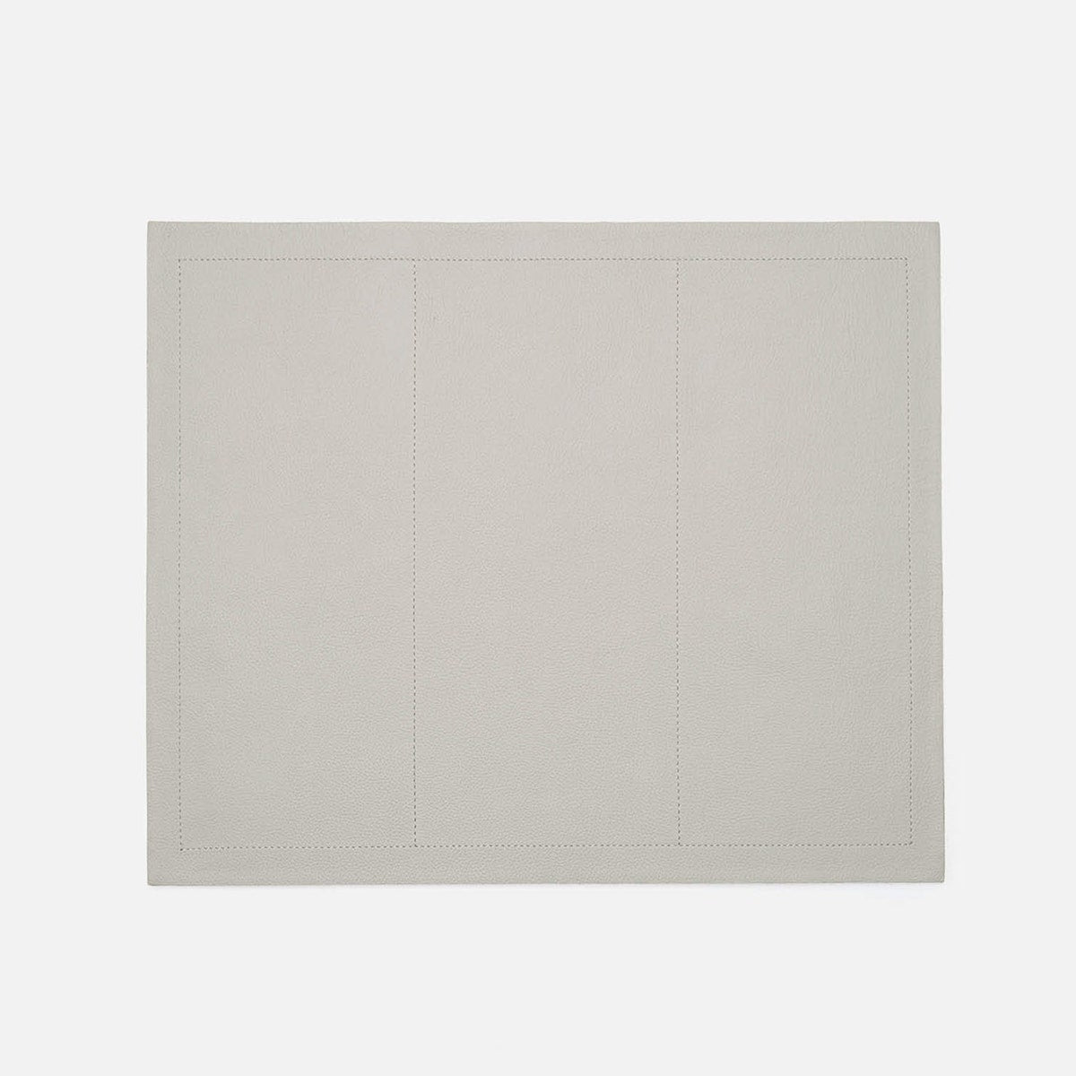 Evan Light Gray Rectangular Placemat Full Grain Leather Pack/2