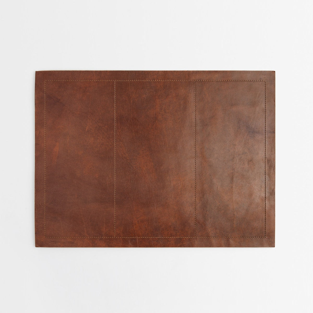 Evan Tobacco Rectangular Placemat Full Grain Leather Pack/2