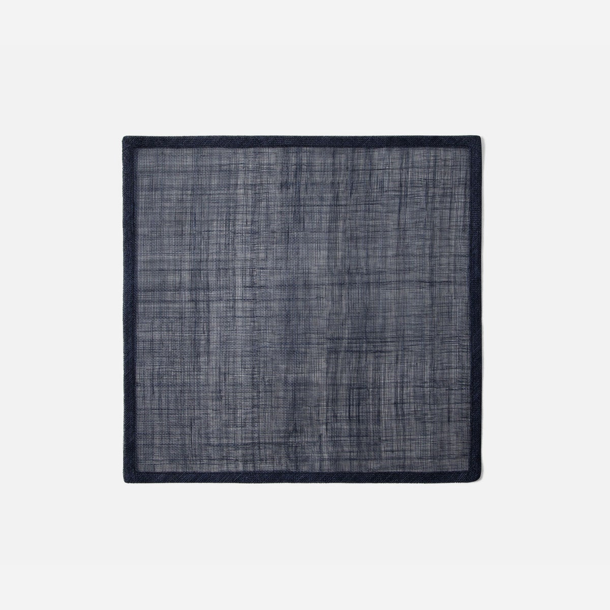 June Dark Navy Square Placemat Abaca Pack/4