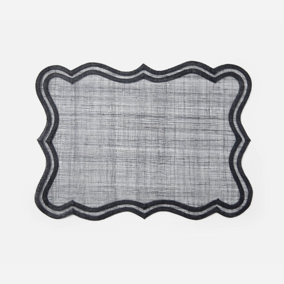 Lorisa Dark Navy Rectangular Placemat Abaca Pack/4