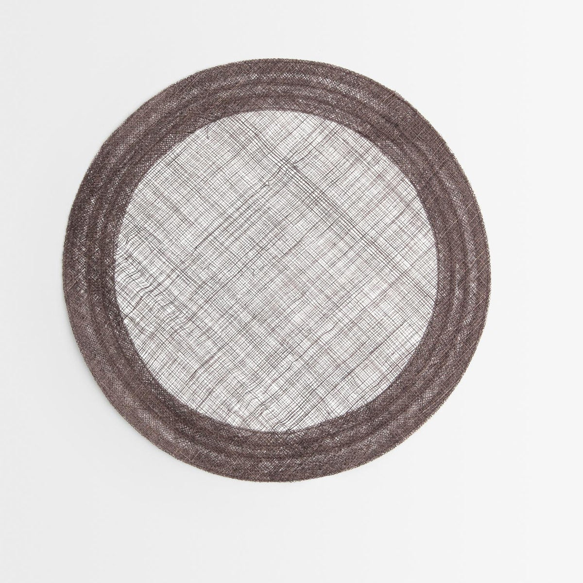 Naiya Dark Brown Round Placemat Abaca Pack/4