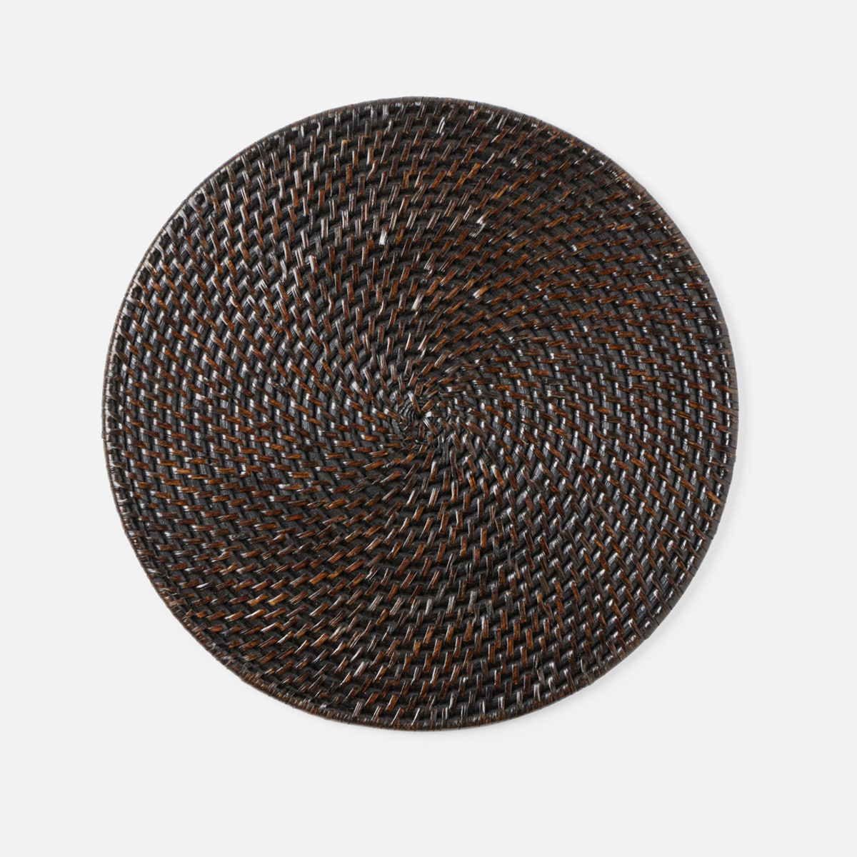 Brianne Polished Espresso Round Placemat Rattan Pack/4