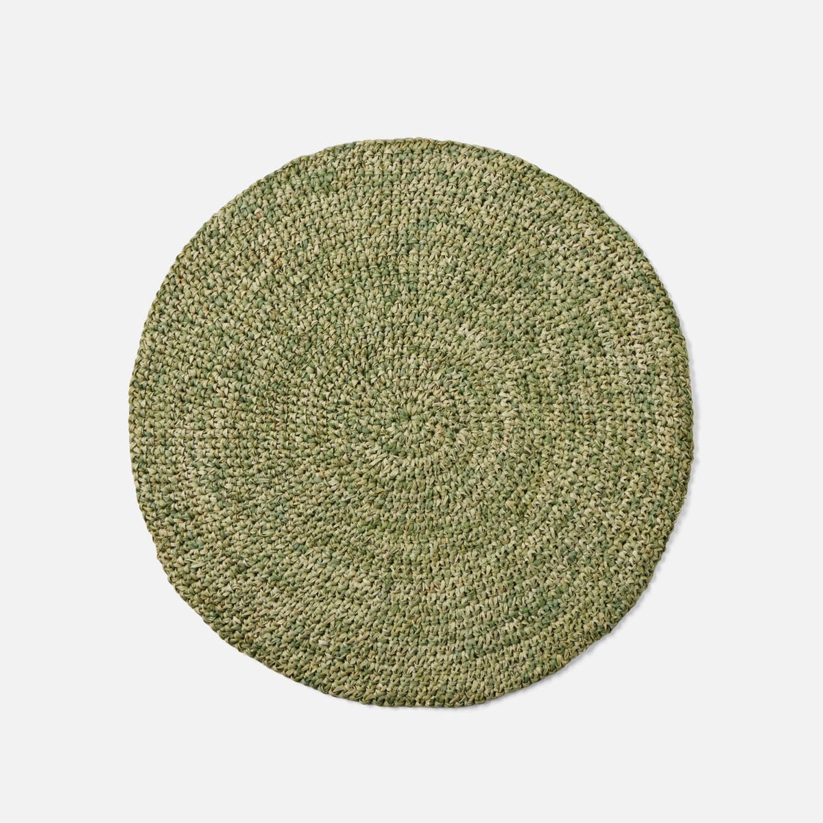 Emmy Green Crochet Round Placemat Raffia Pack/4