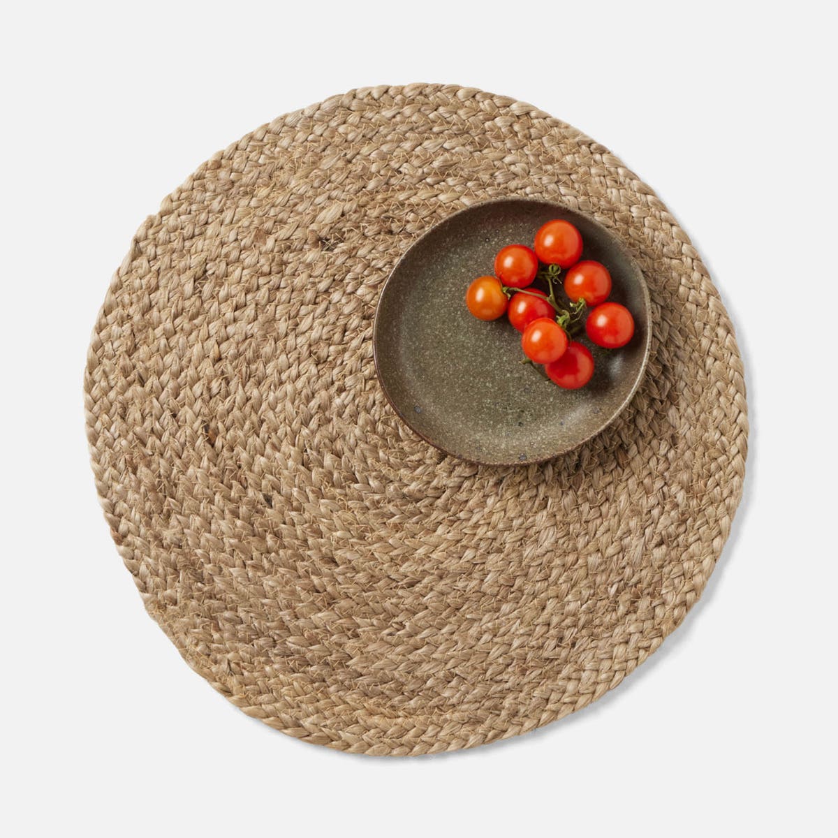 Grant Dark Natural Round Placemat Jute Pack/4