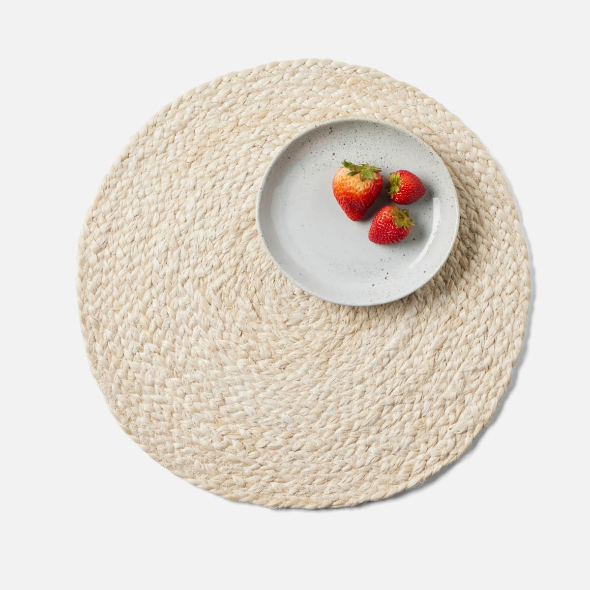 Grant Ivory Round Placemat Jute Pack/4