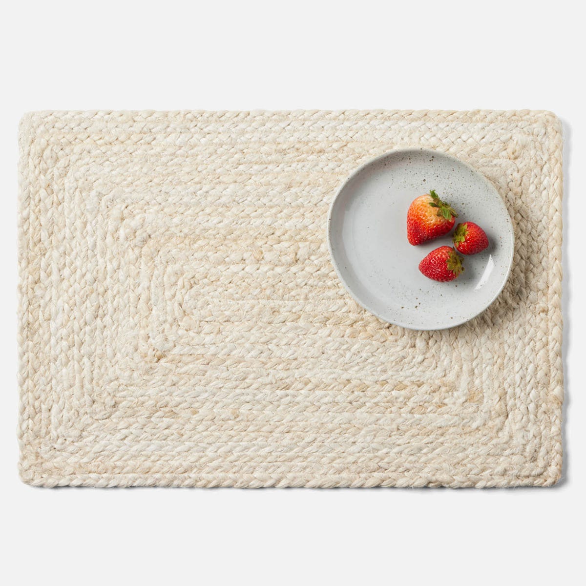 Grant Ivory Rectangular Placemat Jute Pack/4