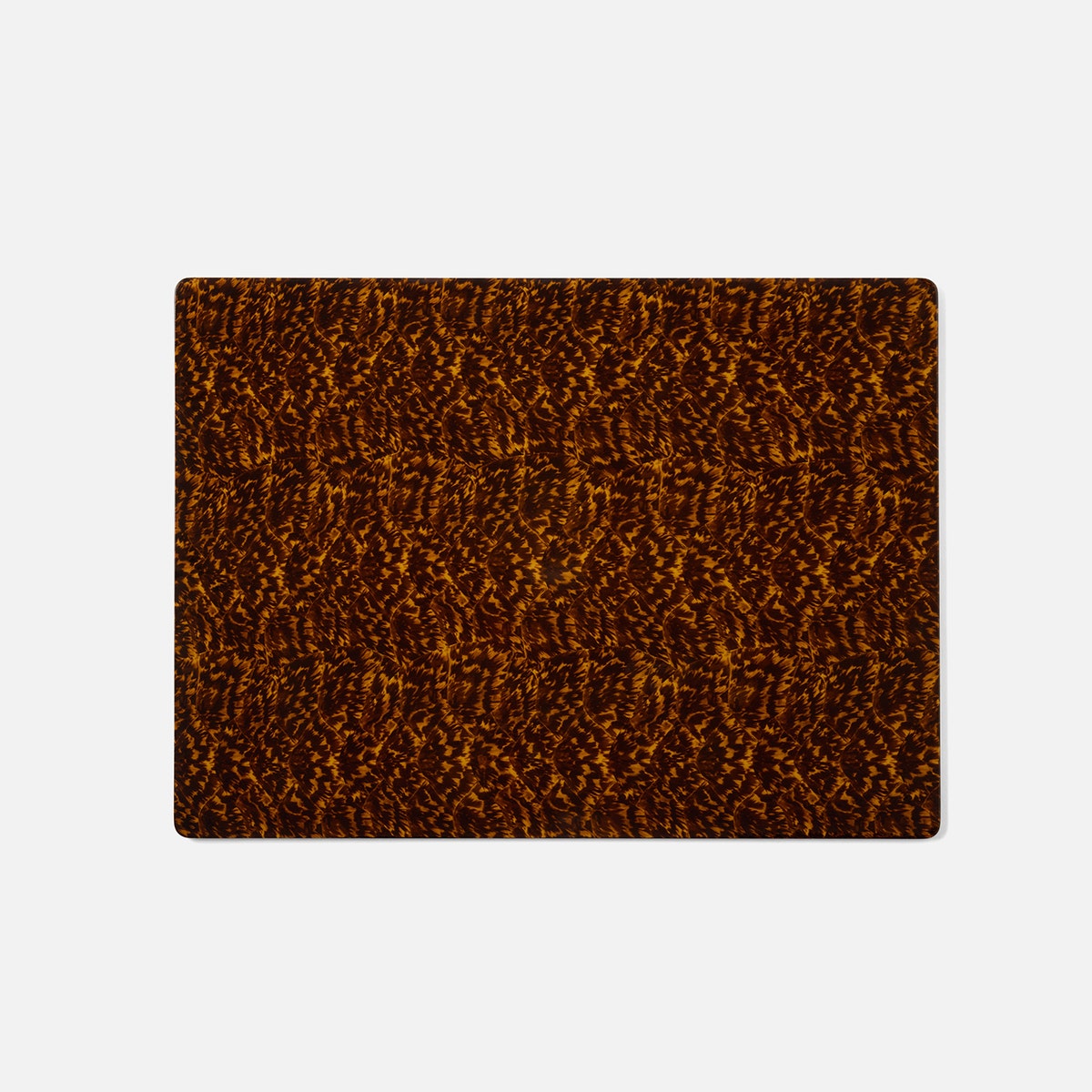 Hartley High-Gloss Rectangular Placemat Faux Tortoise Pack/2