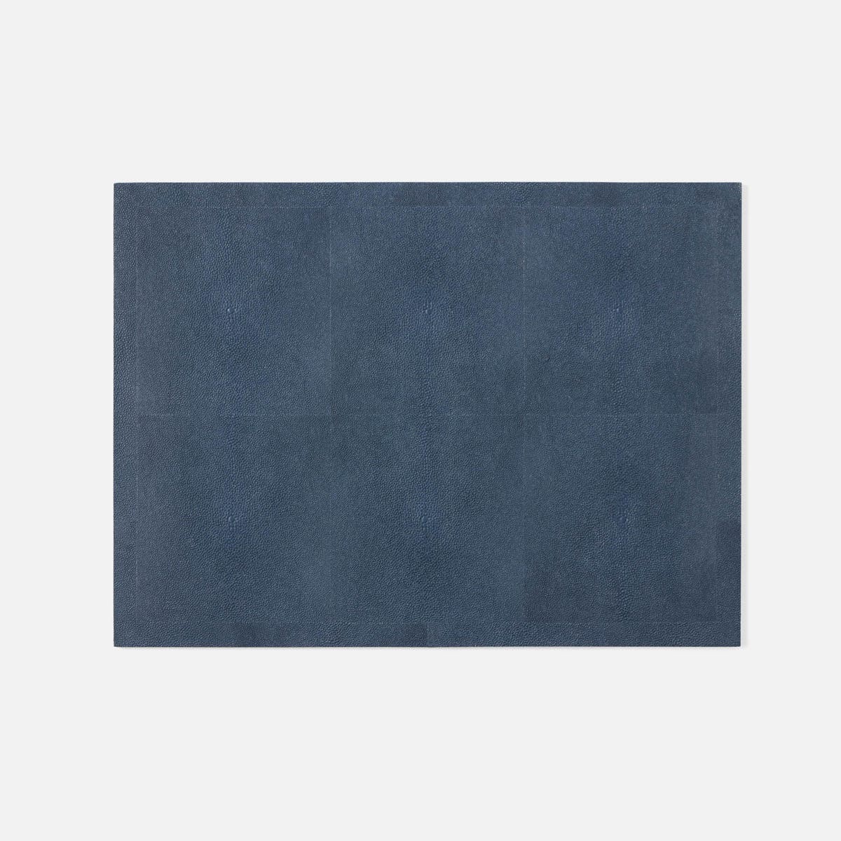 Henry Navy Rectangular Placemat Realistic Faux Shagreen Pack/2