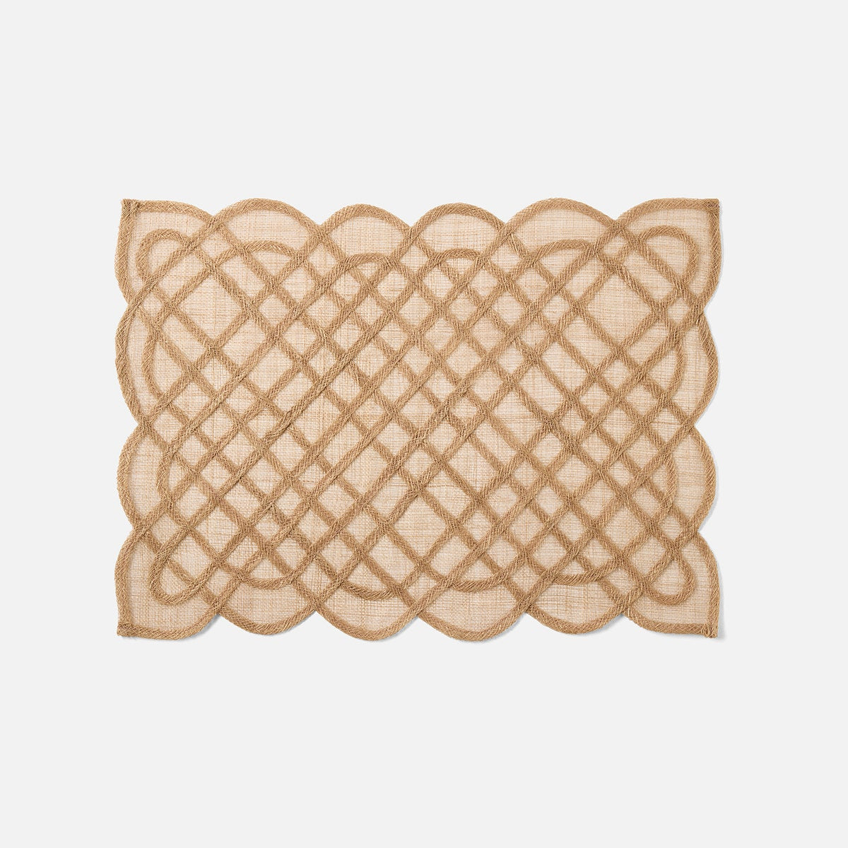 Ines Toasted Almond Woven Rectangular Placemat Abaca Pack/4