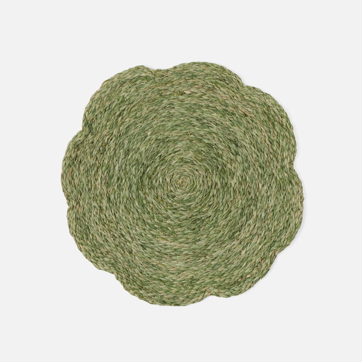 Vera Pale Green Flower Placemat Raffia Pack/4