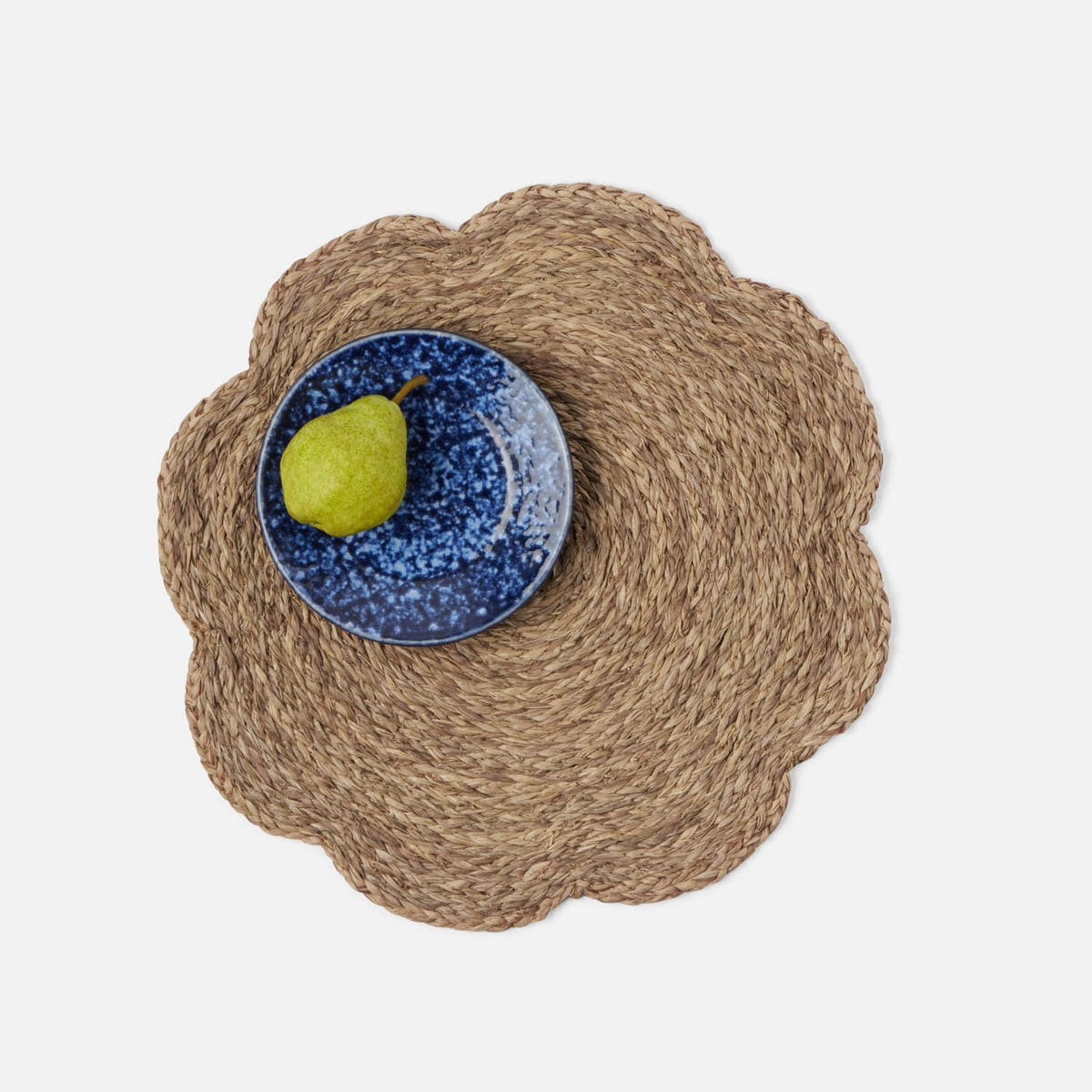 Vera Mixed Taupe Flower Placemat Raffia Pack/4