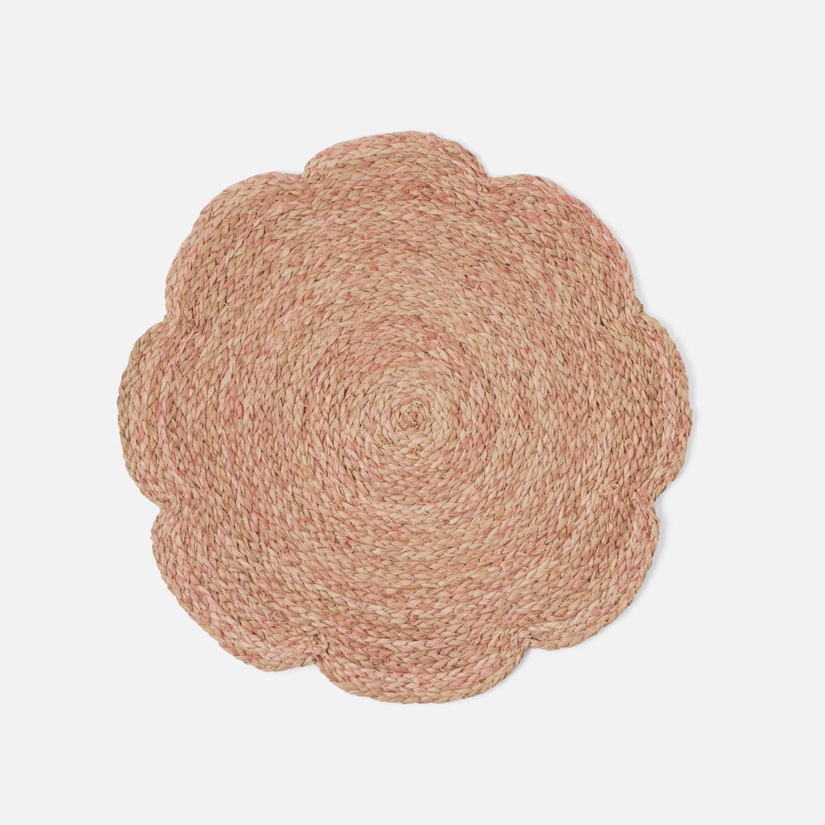 Vera Light Pink Flower Placemat Raffia Pack/4