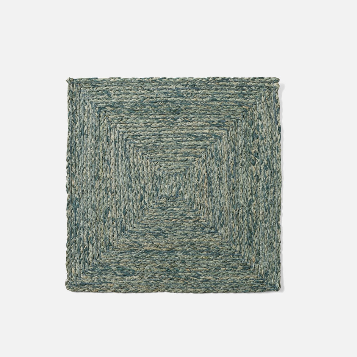 Zoey Teal Square Placemat Raffia Pack/4