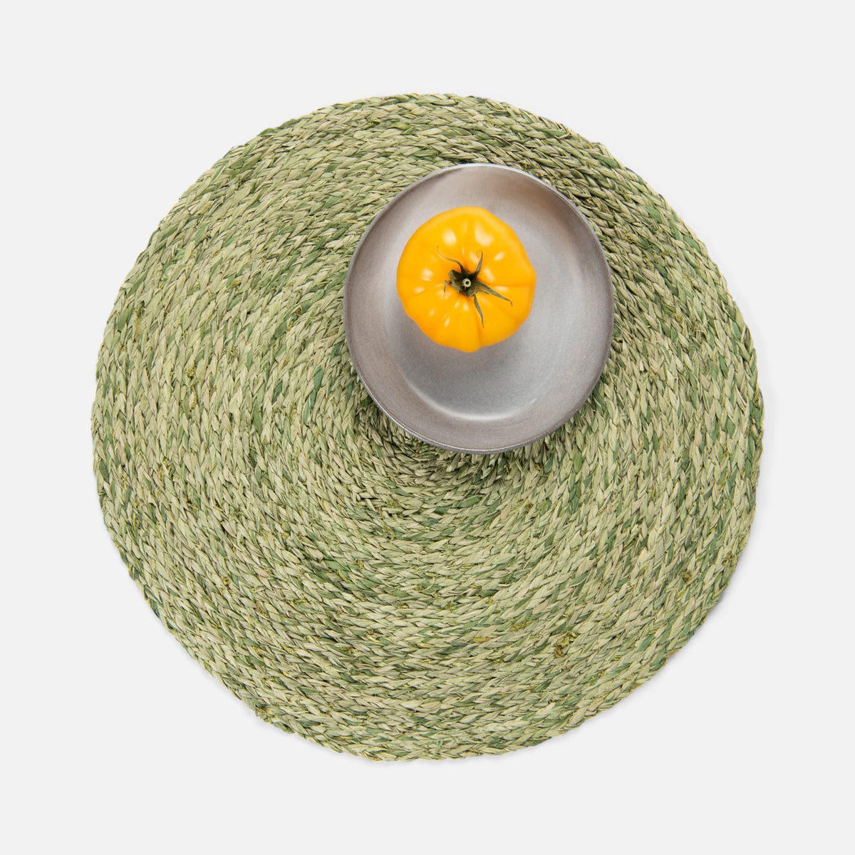 Zoey Pale Green Round Placemat Raffia Pack/4