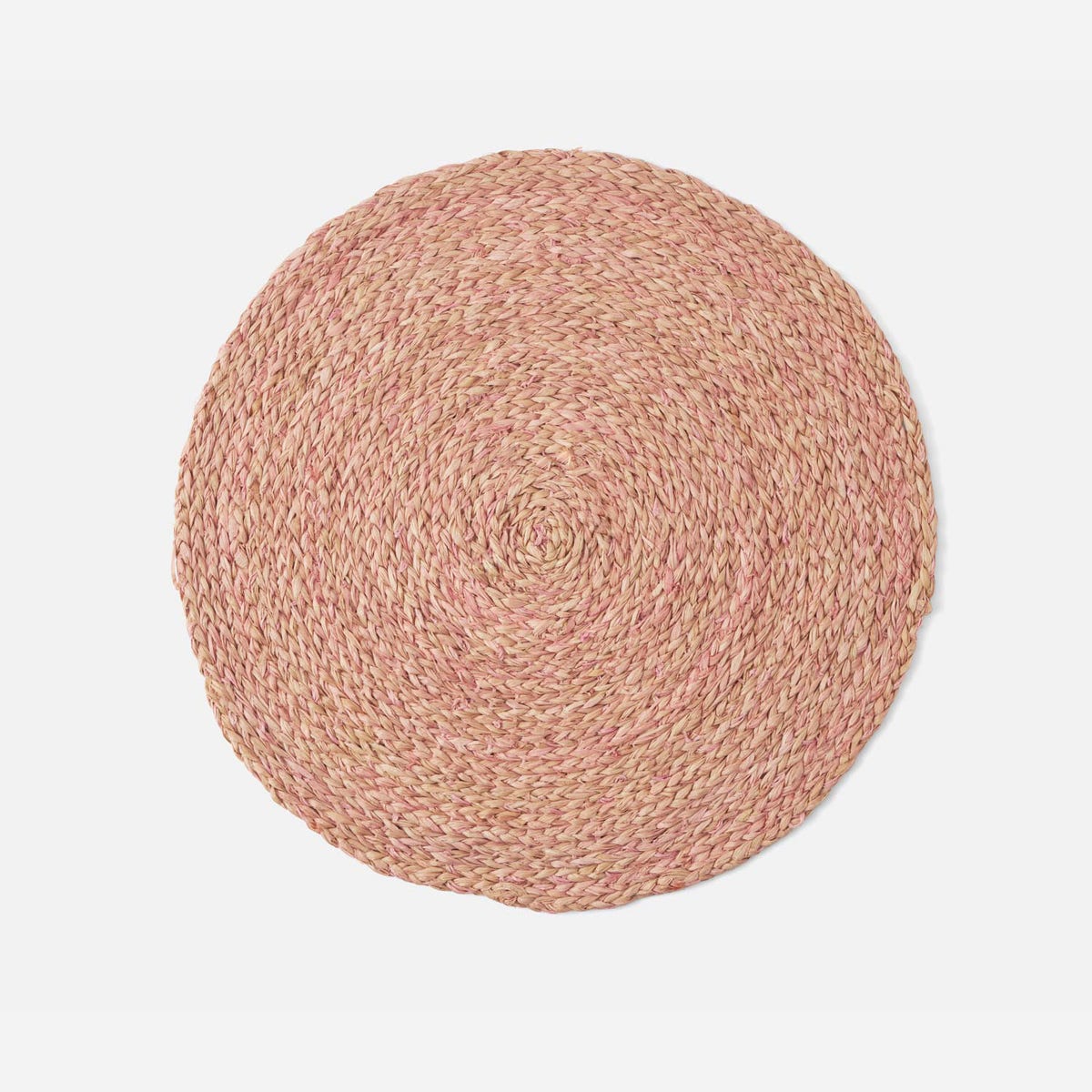Zoey Light Pink Round Placemat Raffia Pack/4