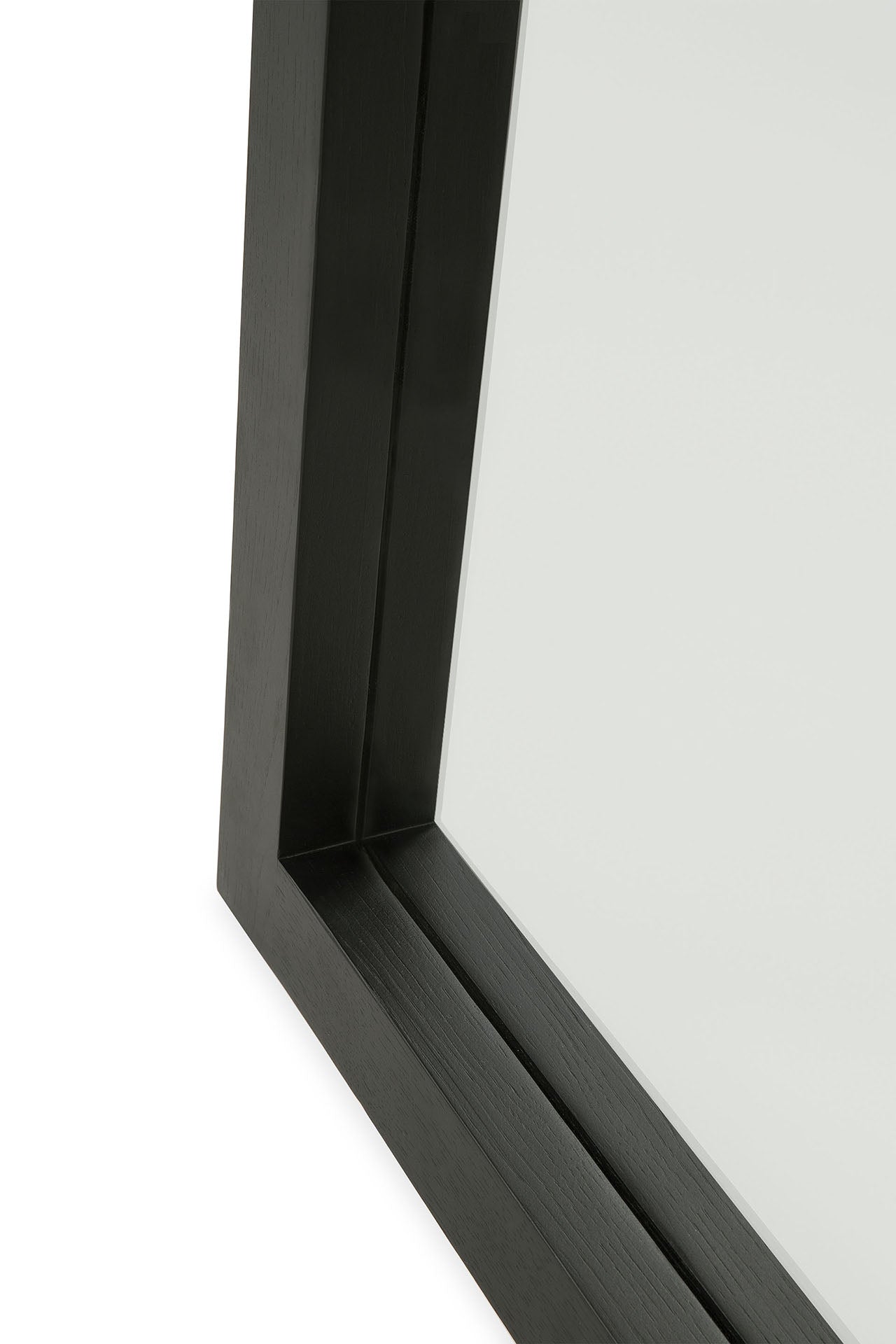 Light Frame Floor Mirror - Black