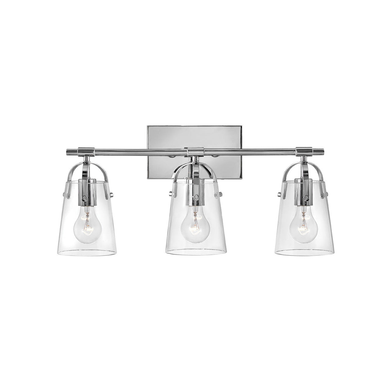 Bath Foster - Three Light Vanity-Hinkley Lighting-HINKLEY-5133CM-Bathroom VanityChrome-1-France and Son