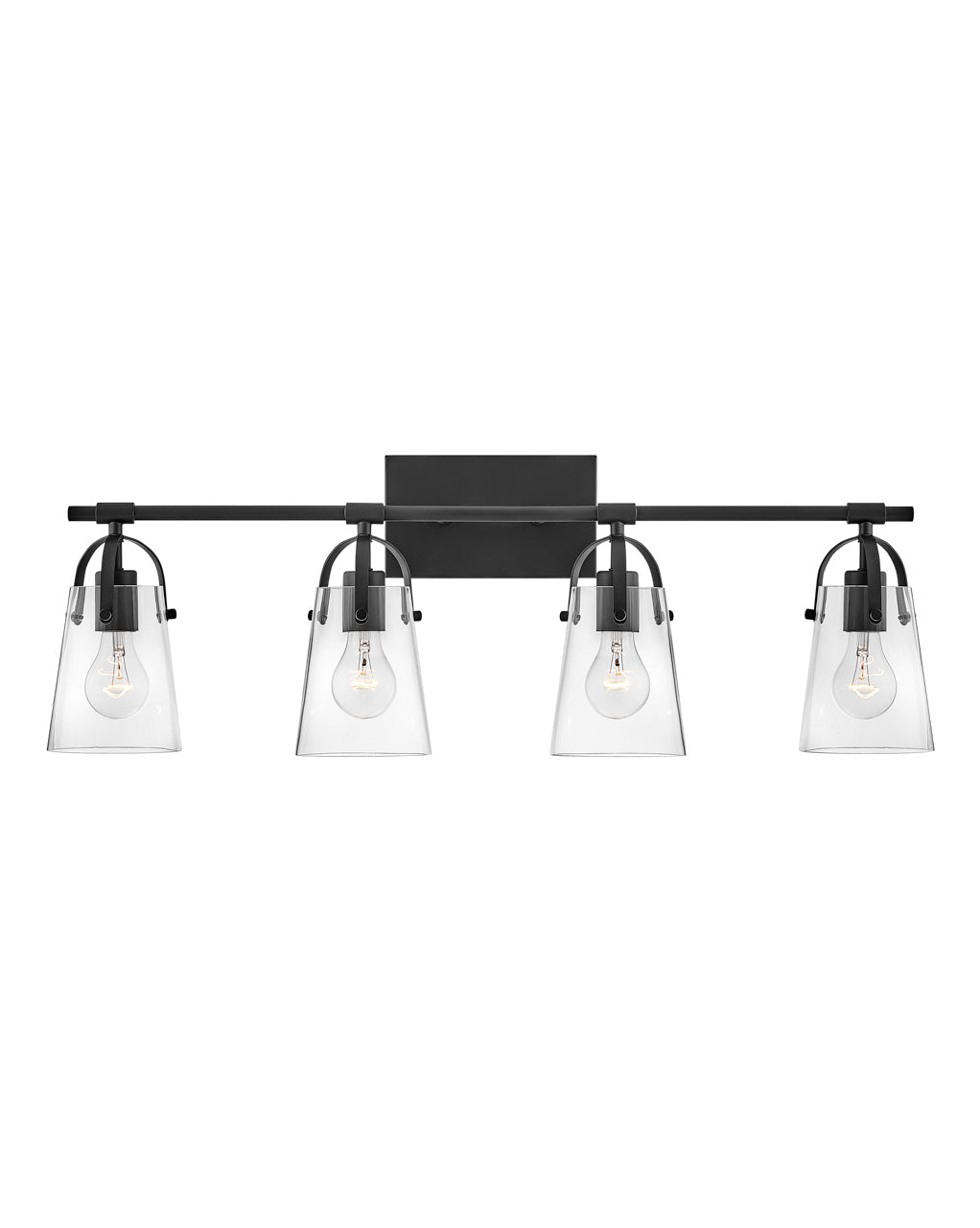 Bath Foster - Four Light Vanity-Hinkley Lighting-HINKLEY-5134BK-Bathroom VanityBlack-2-France and Son