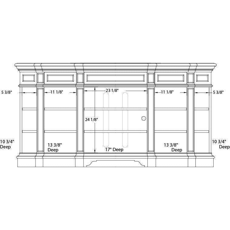 Entertainment 74'' Console-Hooker-HOOKER-5139-55496-Media Storage / TV Stands-4-France and Son