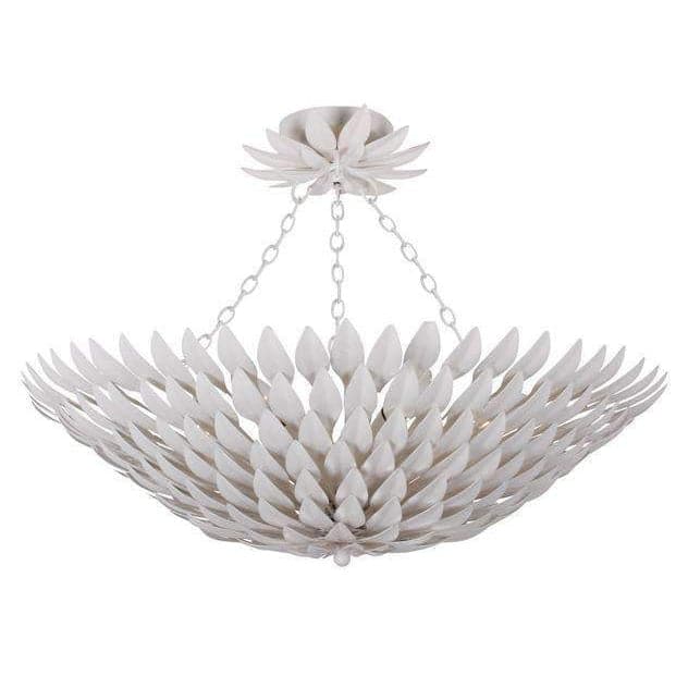 Broche 6 Light Semi-Flush II-Crystorama Lighting Company-CRYSTO-517-MT_CEILING-Flush MountsMatte White-3-France and Son