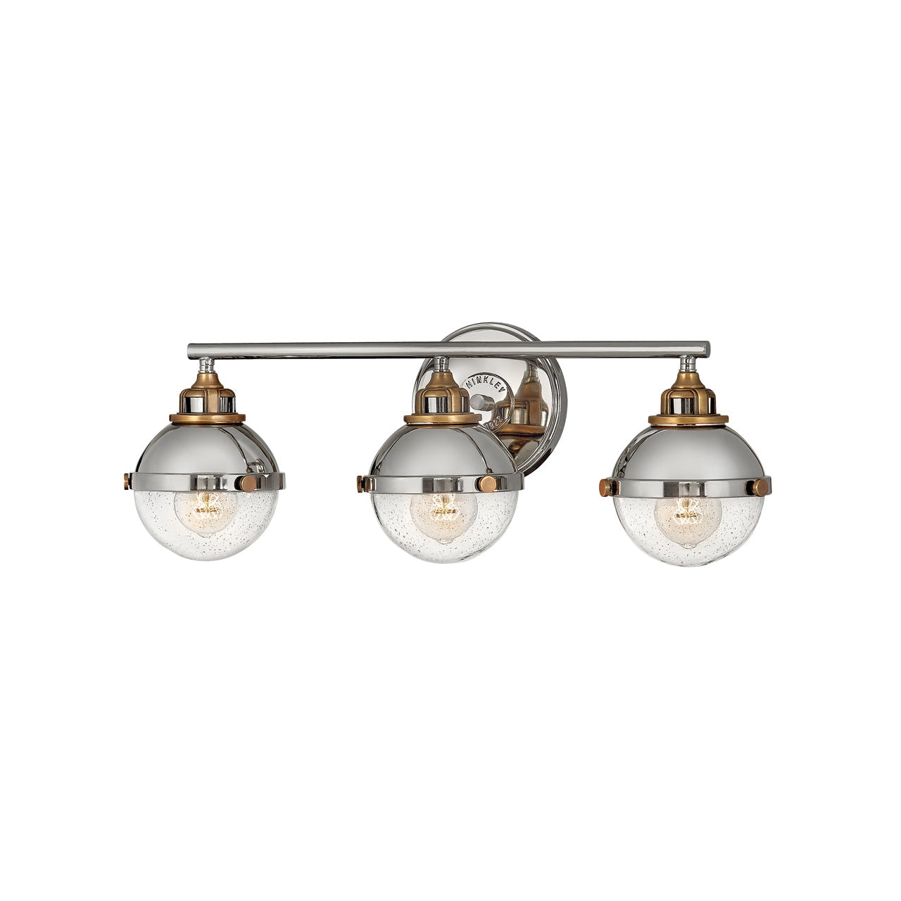 Bath Fletcher Three Light Vanity-Hinkley Lighting-HINKLEY-5173PN-Bathroom Vanity-1-France and Son