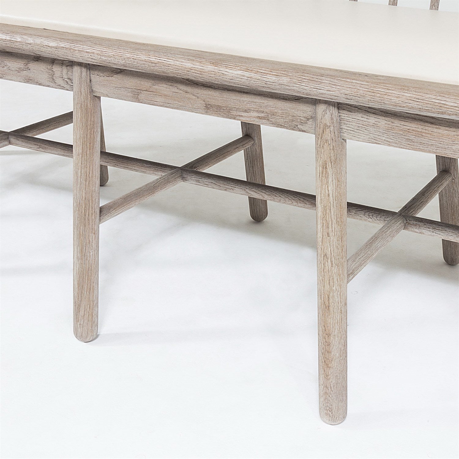 Spindle Long Bench-Global Views-GVSA-7.20205-BenchesGrey Leather-7-France and Son