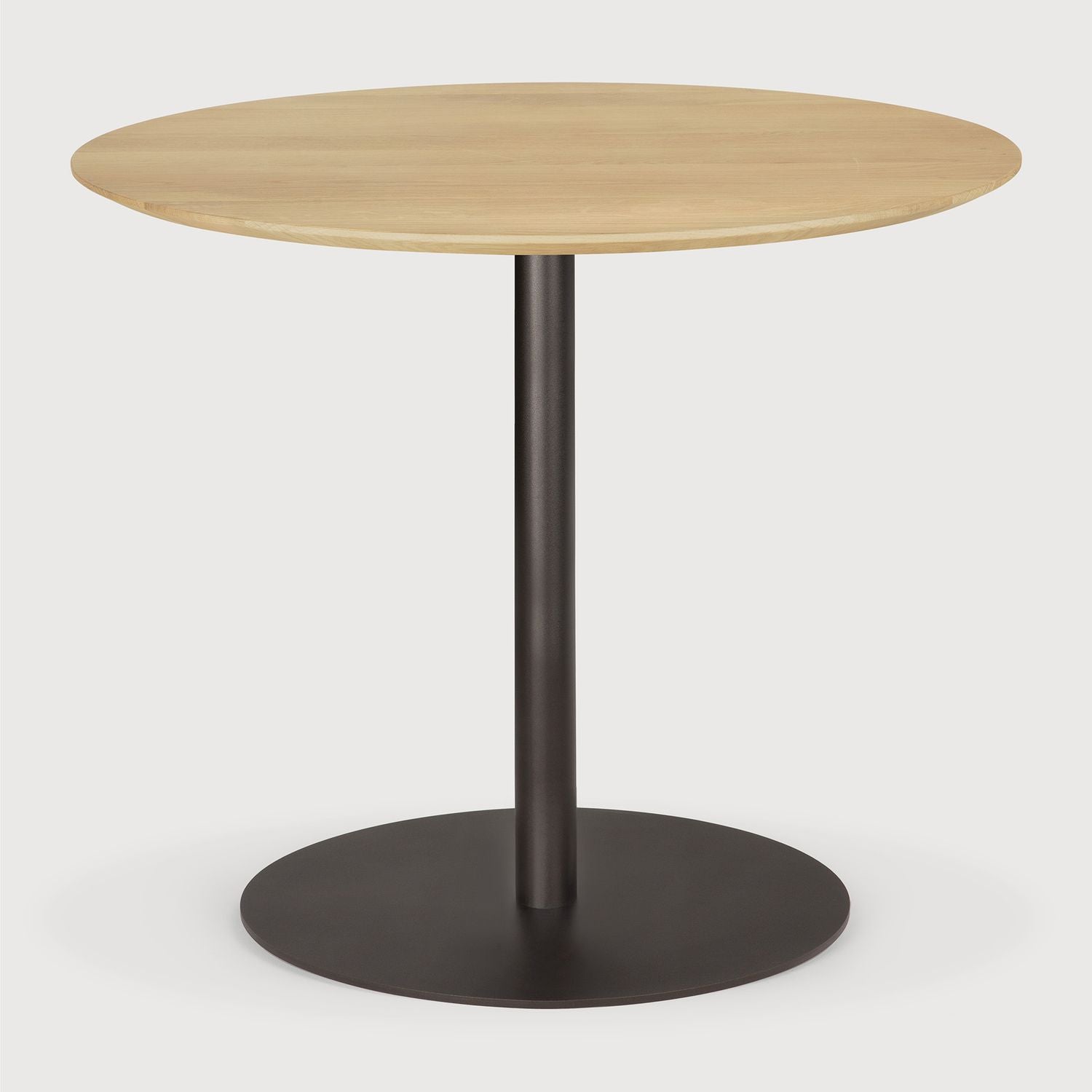 Blend Dining Table - Dark Bronze metal for 90 cm / 35.5" top, Oak view