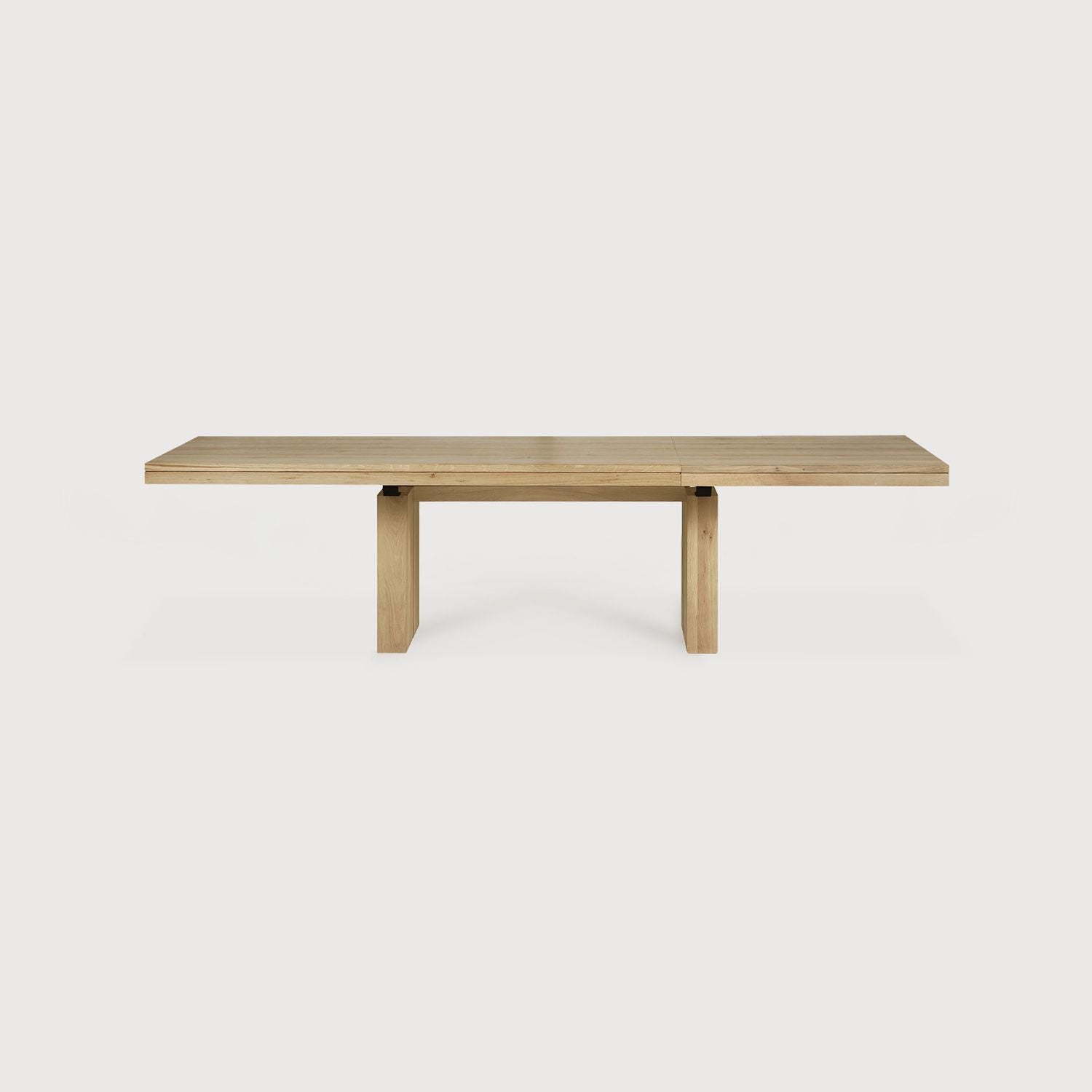 Double Extendable Dining Table - Oak view