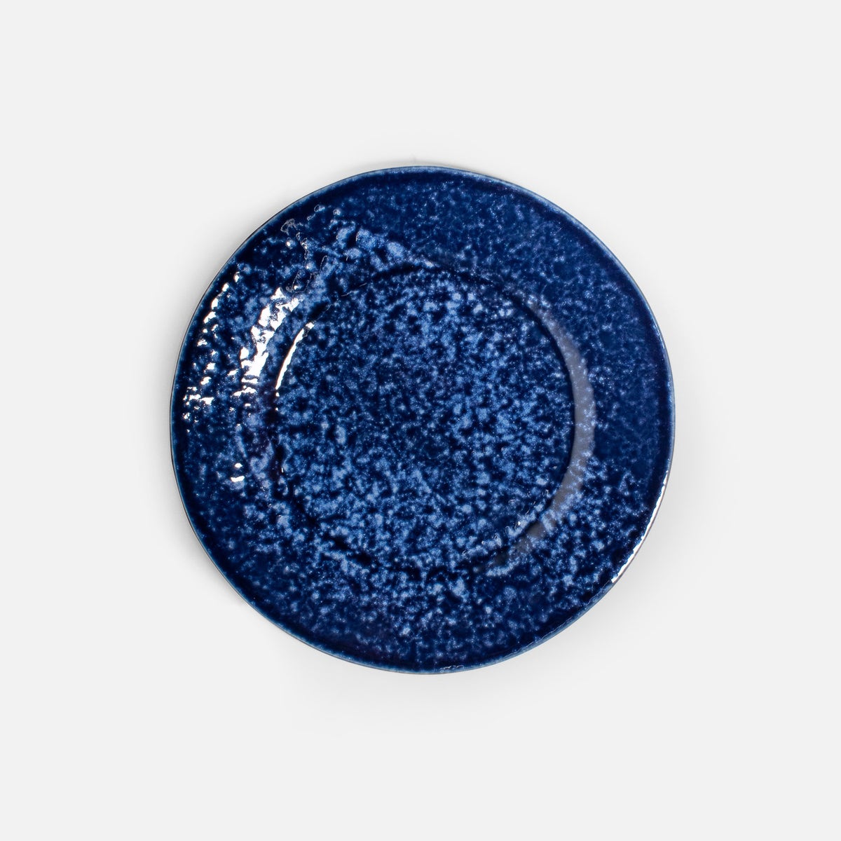 Isla, Spotted White/Navy Bread/Cupcake Plate, Pack/4