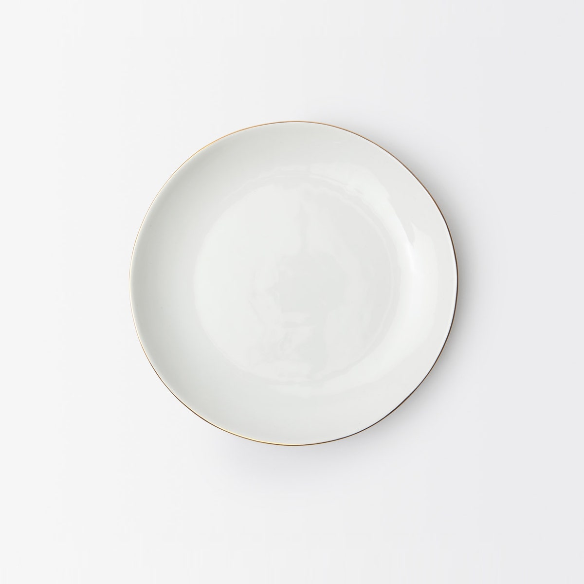 Julianna White Dinner Plate With Gold Trim Pack/4