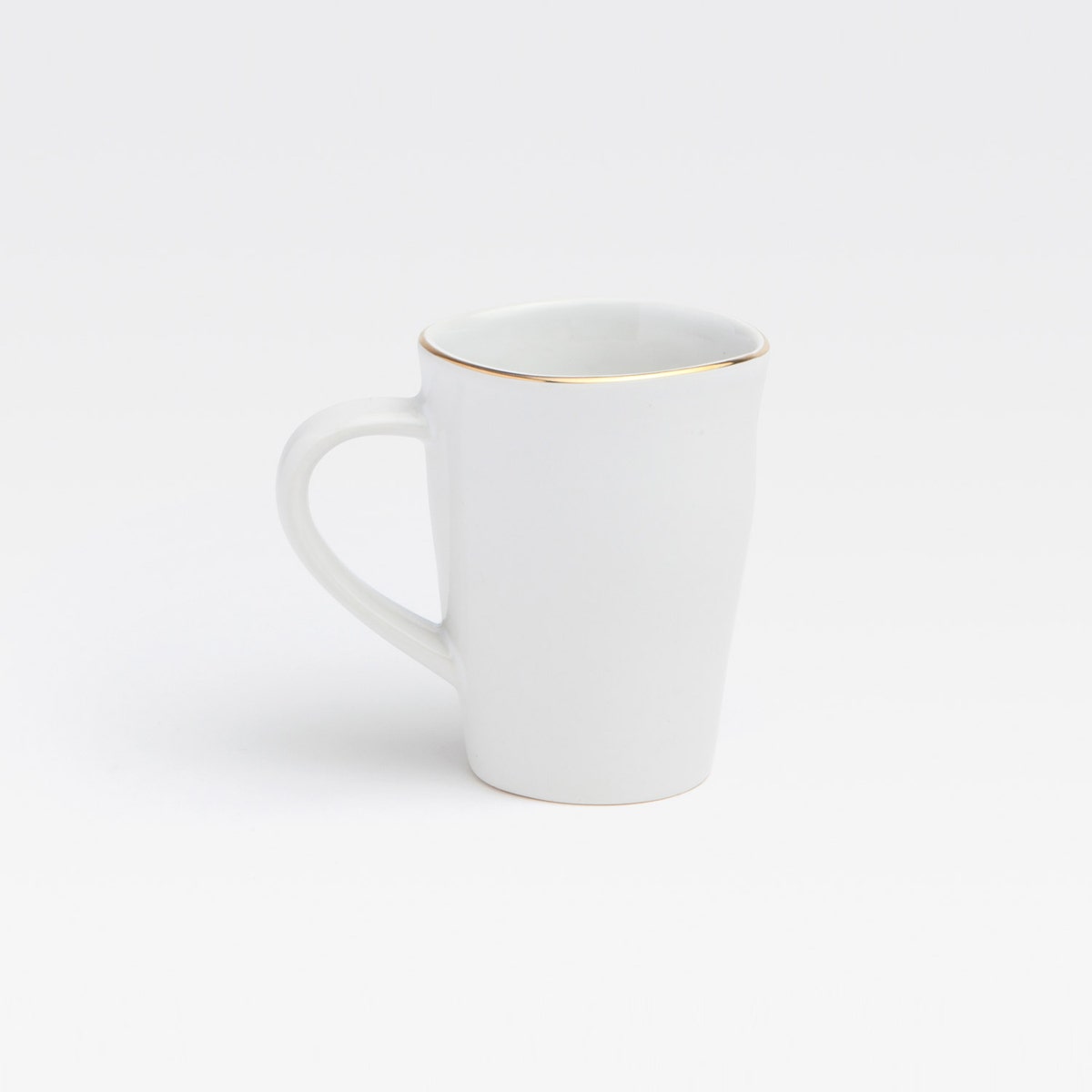 Julianna, White Mug with Gold Trim, Pack/4
