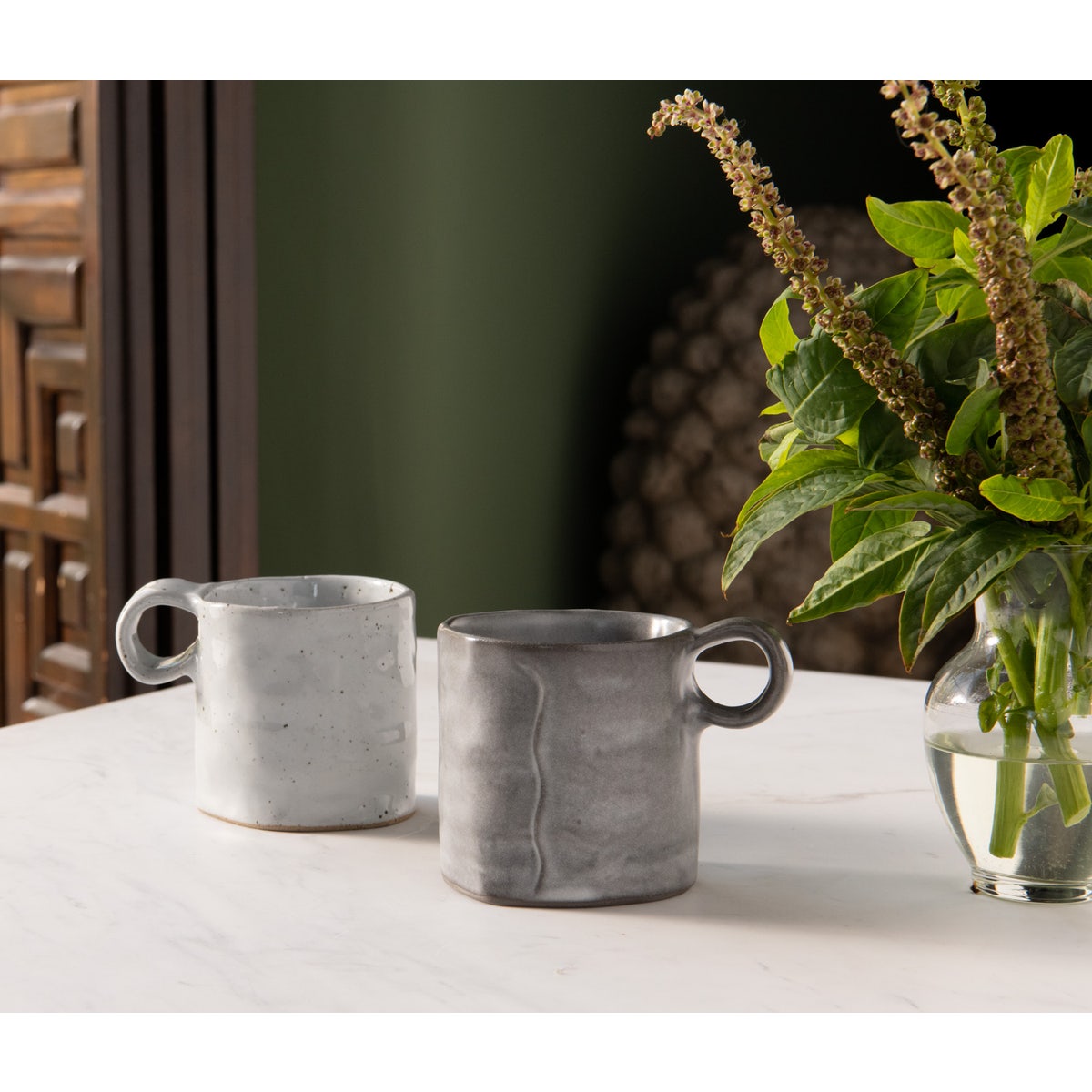Lucas White Salt Glaze Mug Pack/4