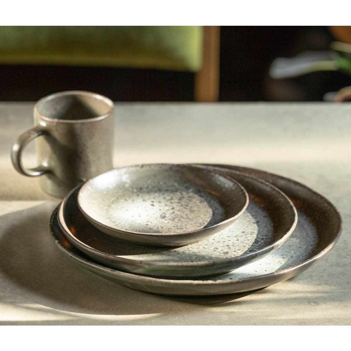 Marcus Gray Salt Glaze Salad/Dessert Plate Stoneware Pack/4