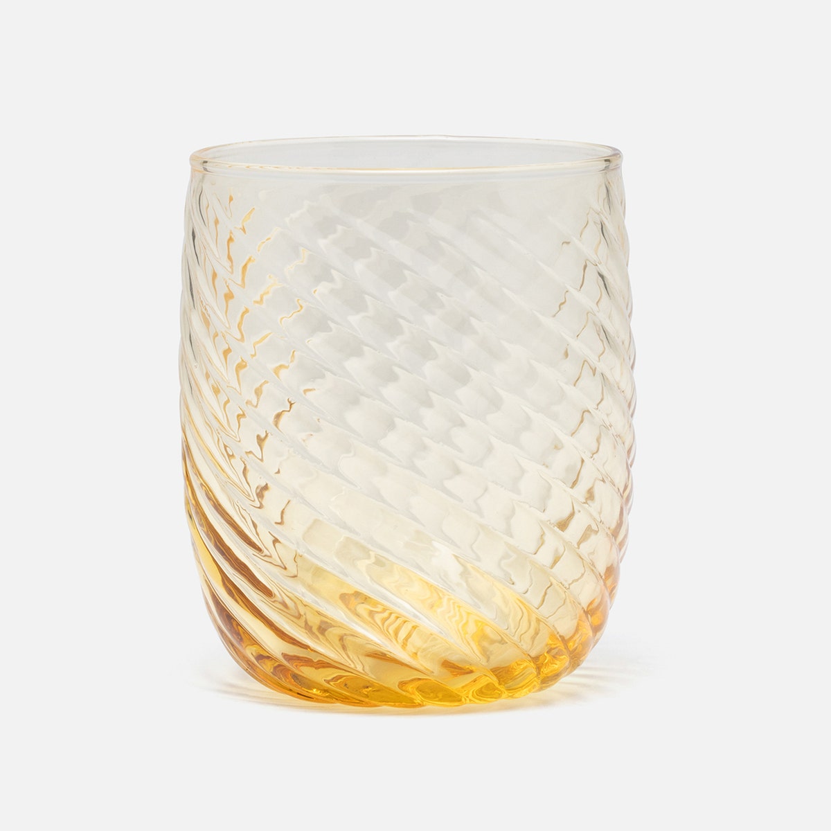 Florence Amber Swirled Tumbler Hand Blown Glass Pack/6