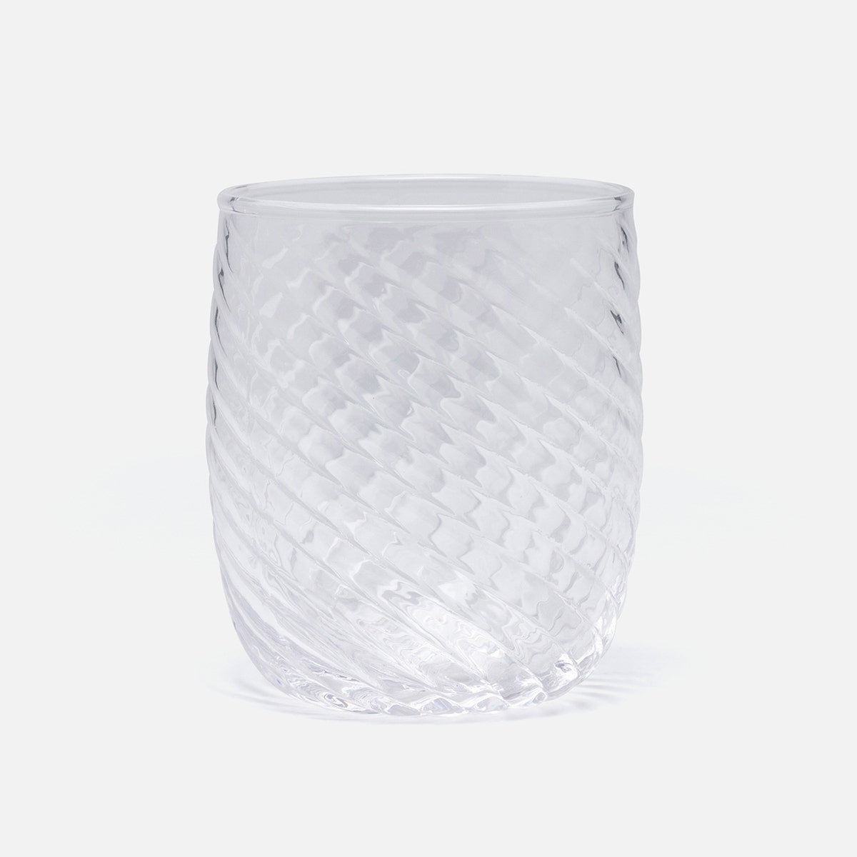 Florence Clear Swirled Tumbler Hand Blown Glass Pack/6