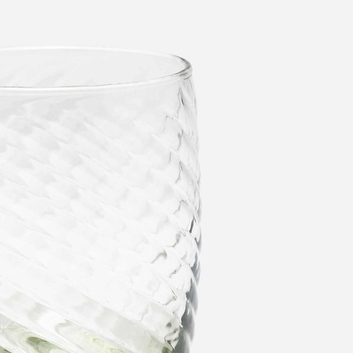 Florence Olive Green Swirled Tumbler Hand Blown Glass Pack/6