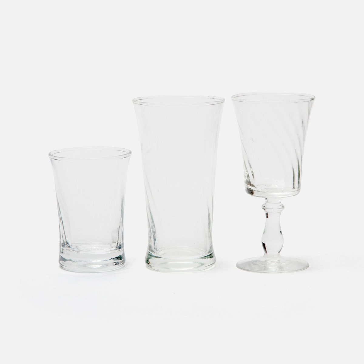 Colette Clear Tumbler Glass Hand Blown Pack/6