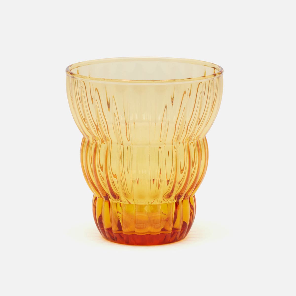 Meredith Amber Tumbler Glass Hand Blown Pack/6