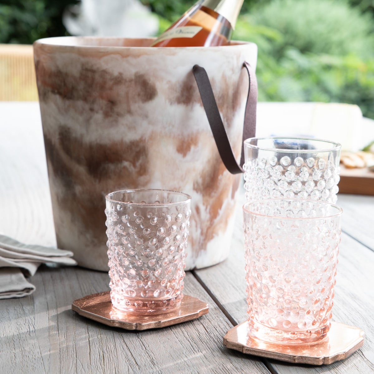 Sofia Pink Highball Glass Hand Blown Pack/6