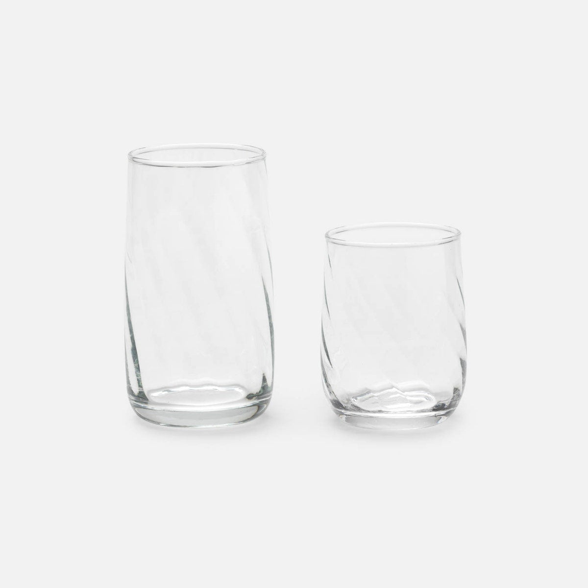 Ruby Clear Tumbler Glass Hand Blown Pack/6
