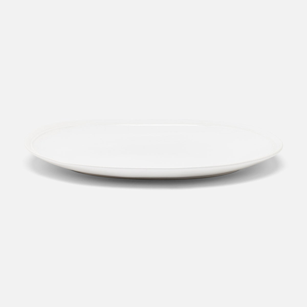 Ariana White Oval Serving Platters Stoneware Set/2