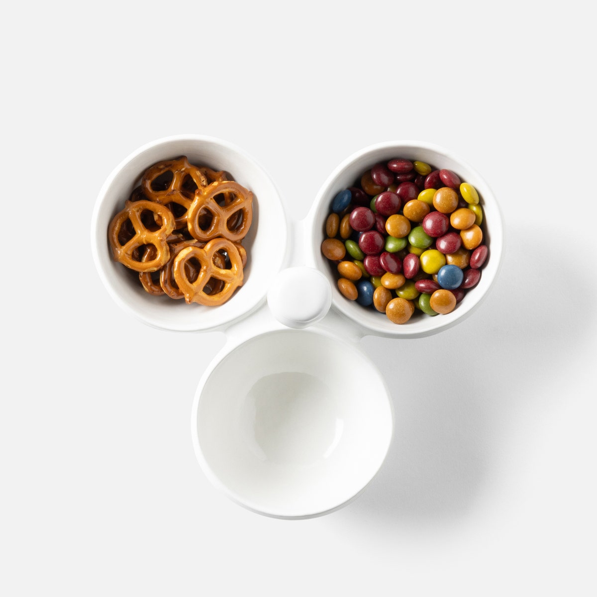 Ariana White Snack Bowl Triple Stoneware