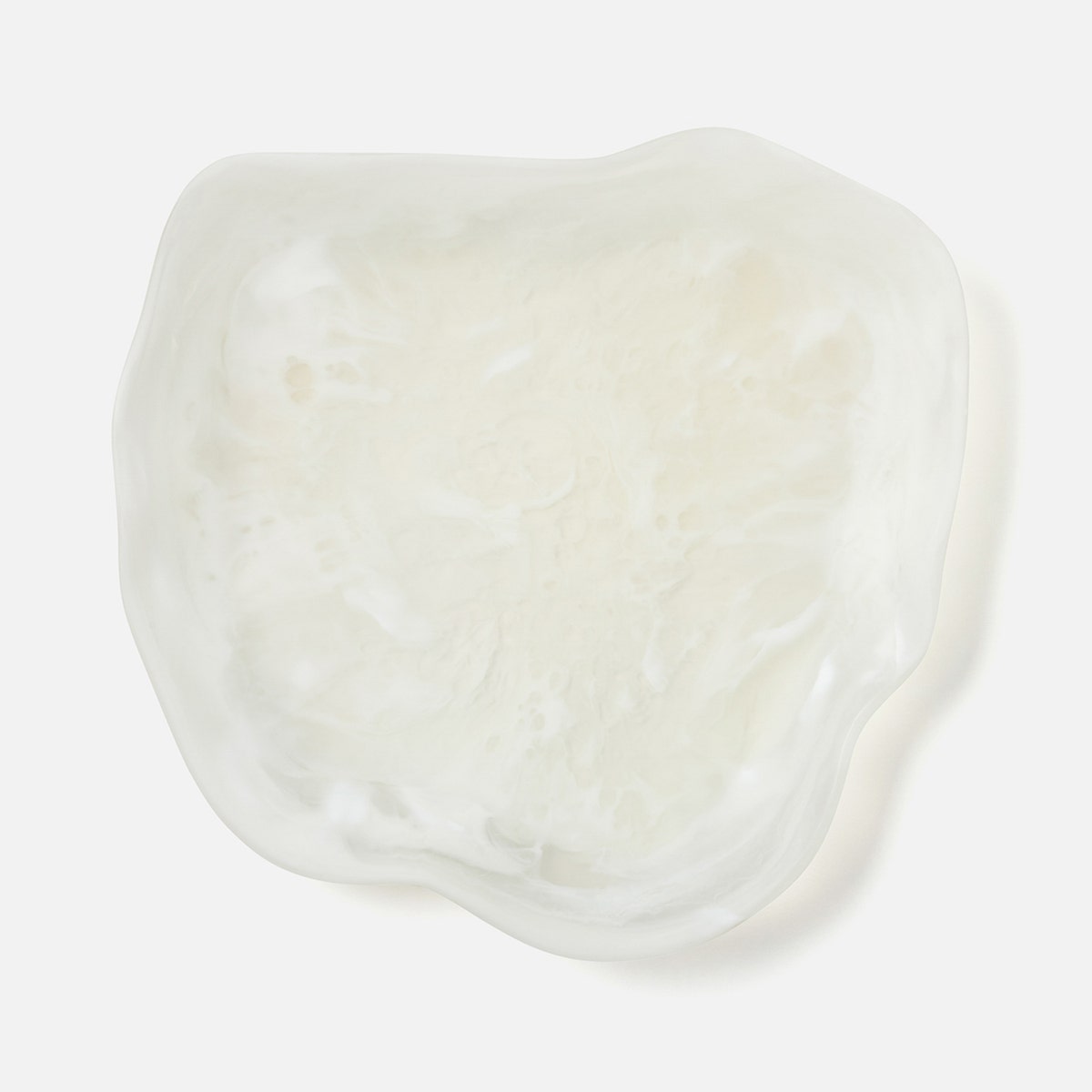 Beatrix White Swirled Serving Tray Extra Large Resin