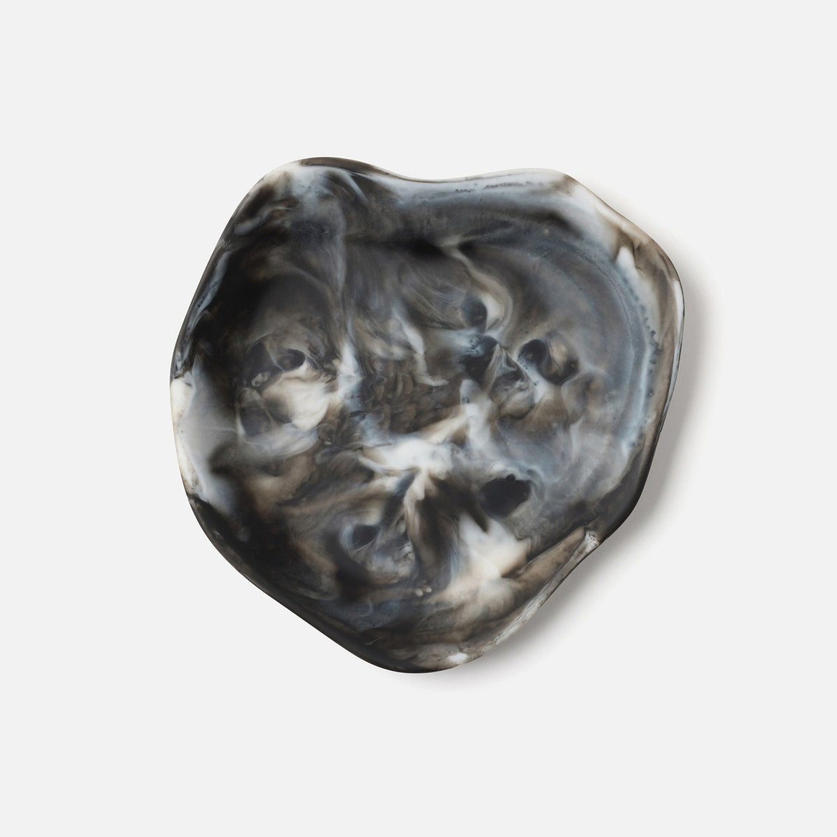 Beatrix Black Swirled Serving Trays Resin Set/2