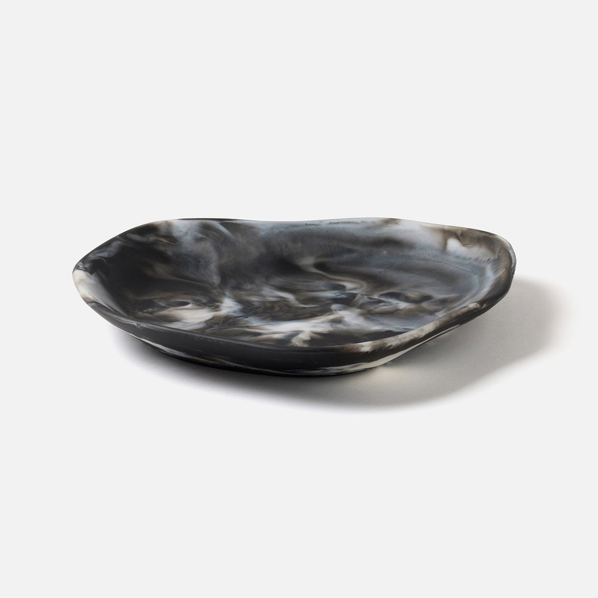Beatrix Black Swirled Serving Trays Resin Set/2