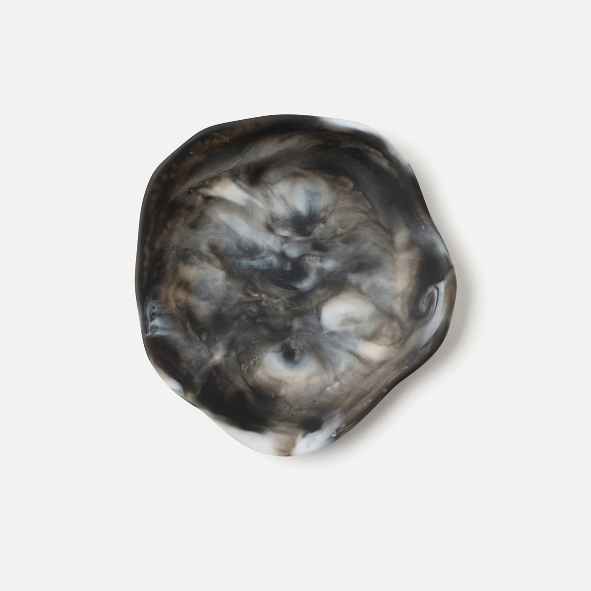 Beatrix Black Swirled Serving Trays Resin Set/2