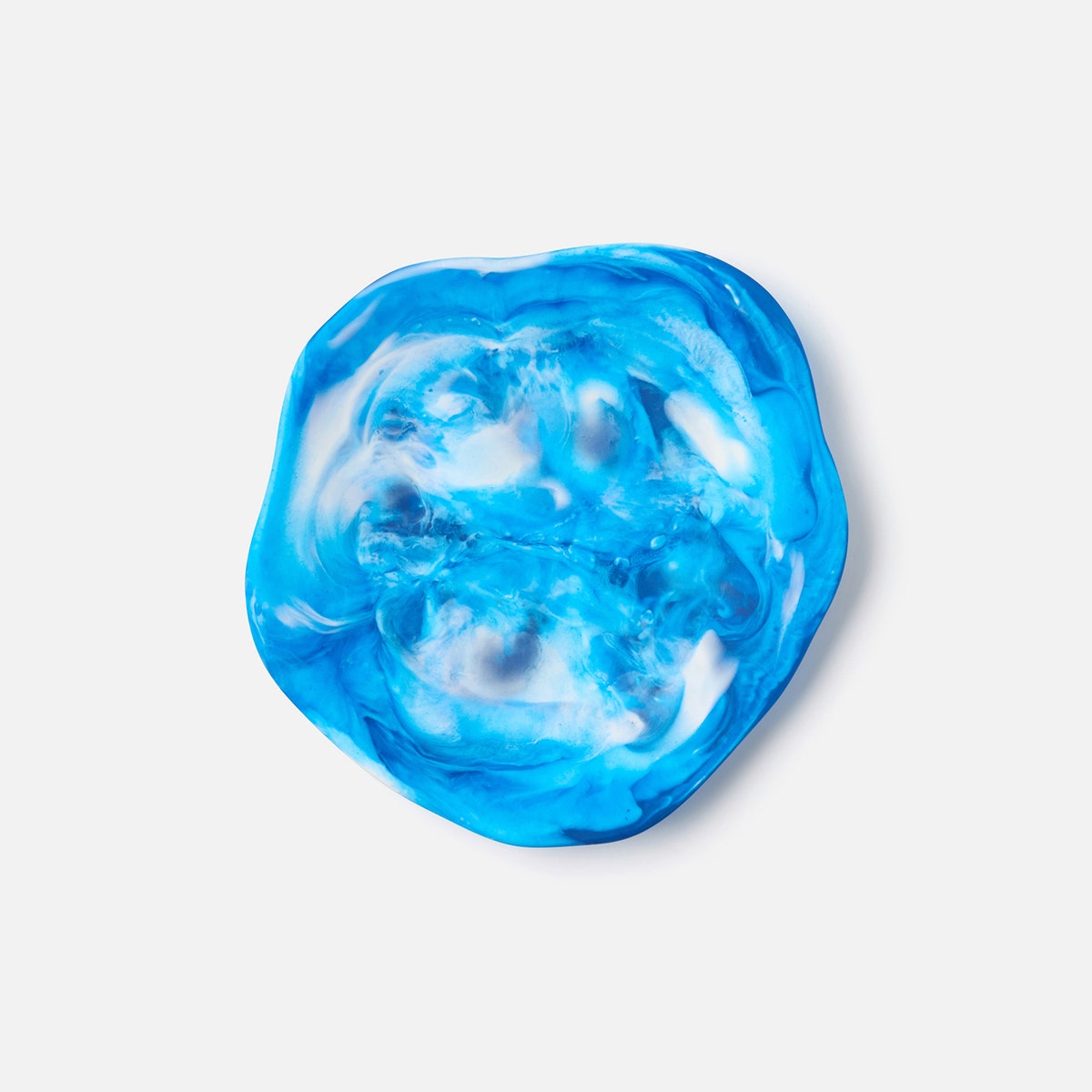 Beatrix Blue Swirled Serving Trays Resin Set/2