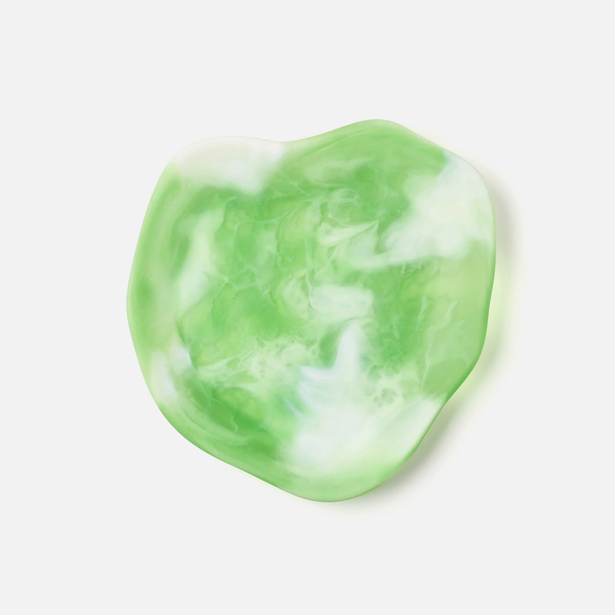 Beatrix Green Swirled Serving Trays Resin Set/2