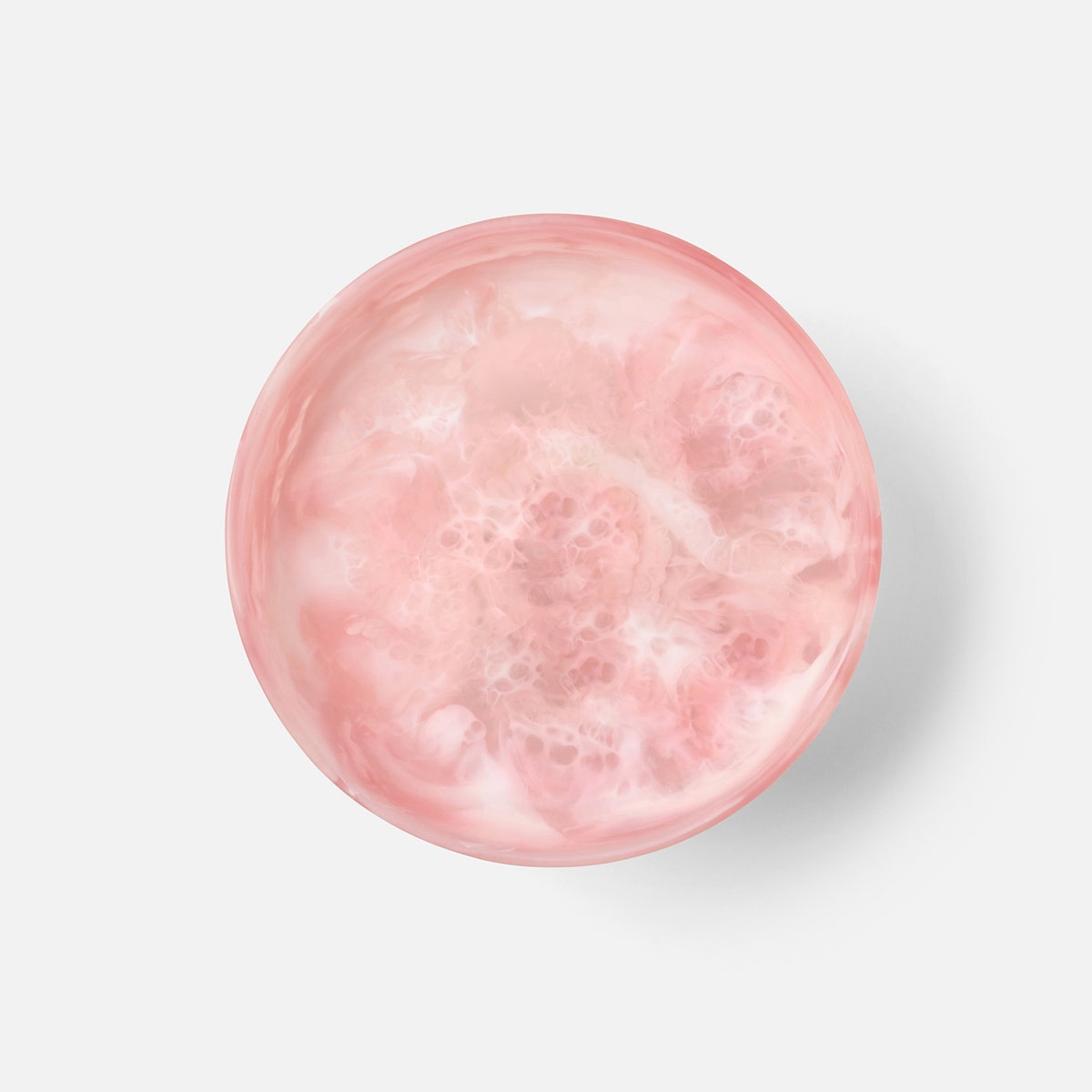 Benno Pink/Green Swirled Fruit Bowl Large Resin