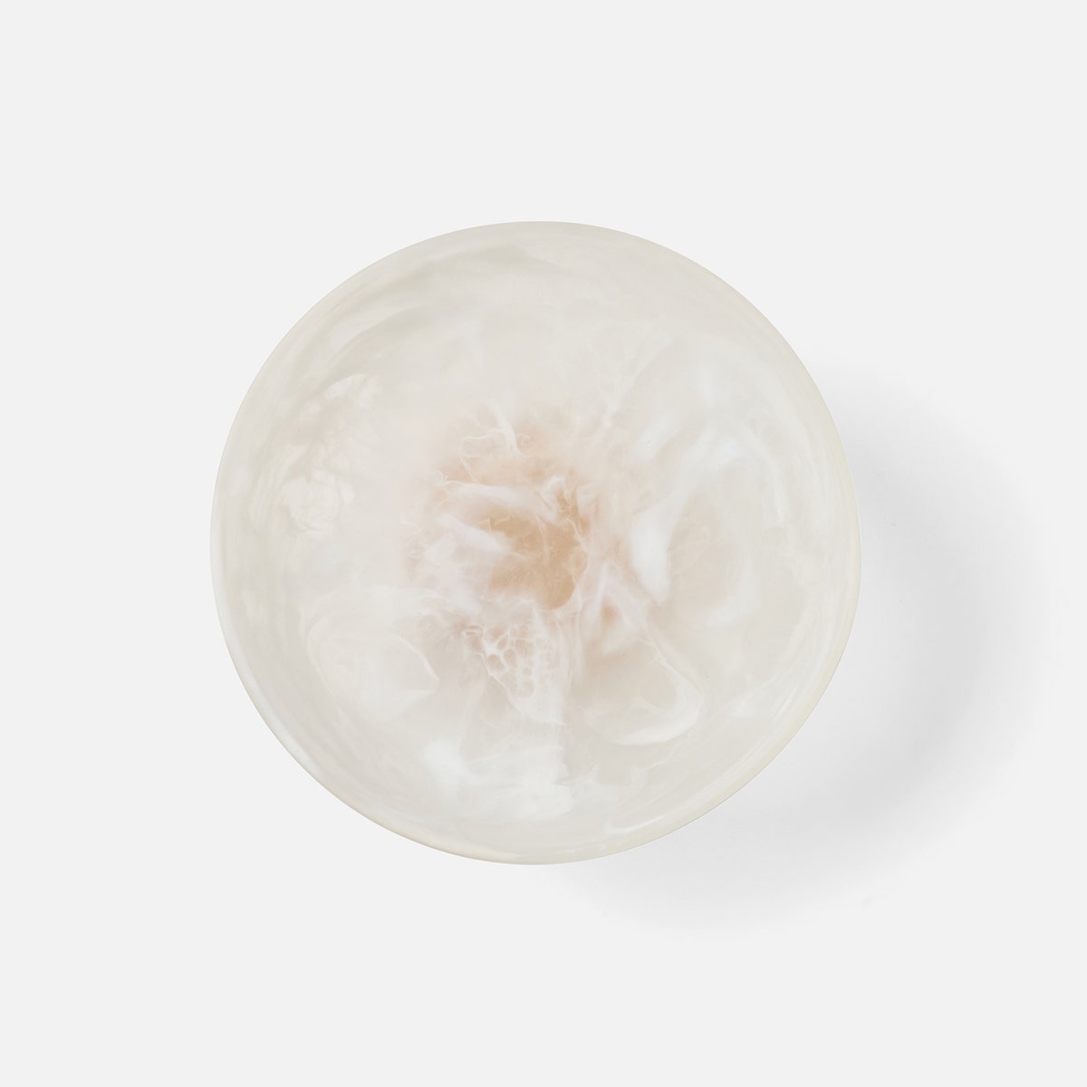 Benno White/Amber Swirled Fruit Bowl Large Resin